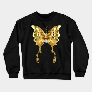 Three Gold and Diamond Butterflies Crewneck Sweatshirt